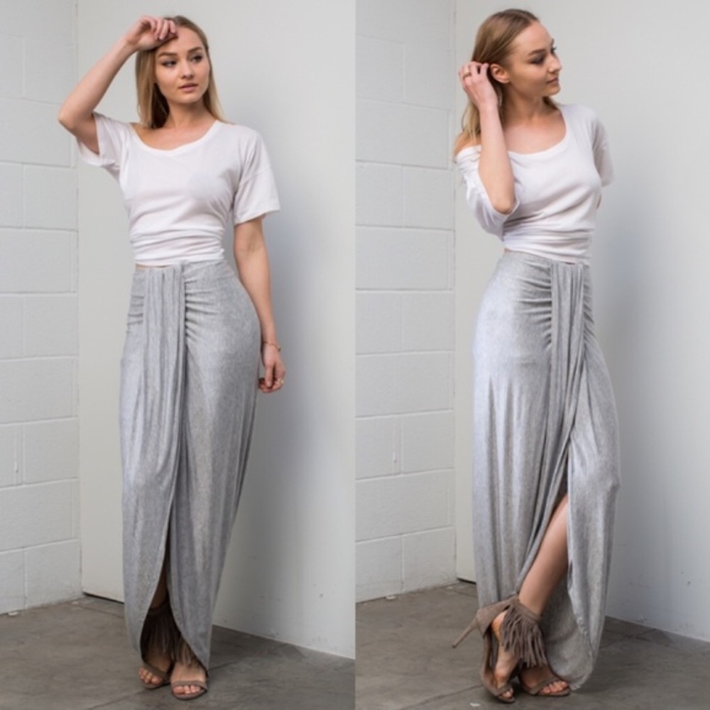 Grey Maxi Skirt